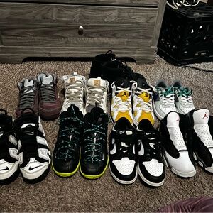 8 pair lot used sneakers Jordan, Nike
